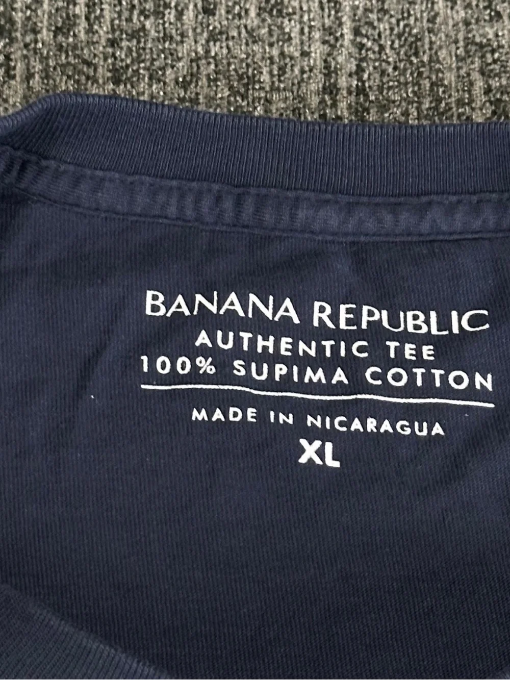 Banana Republic Luxe Touch Tee Men XL Black 100% Cotton Crew Neck T-Shirt Basic